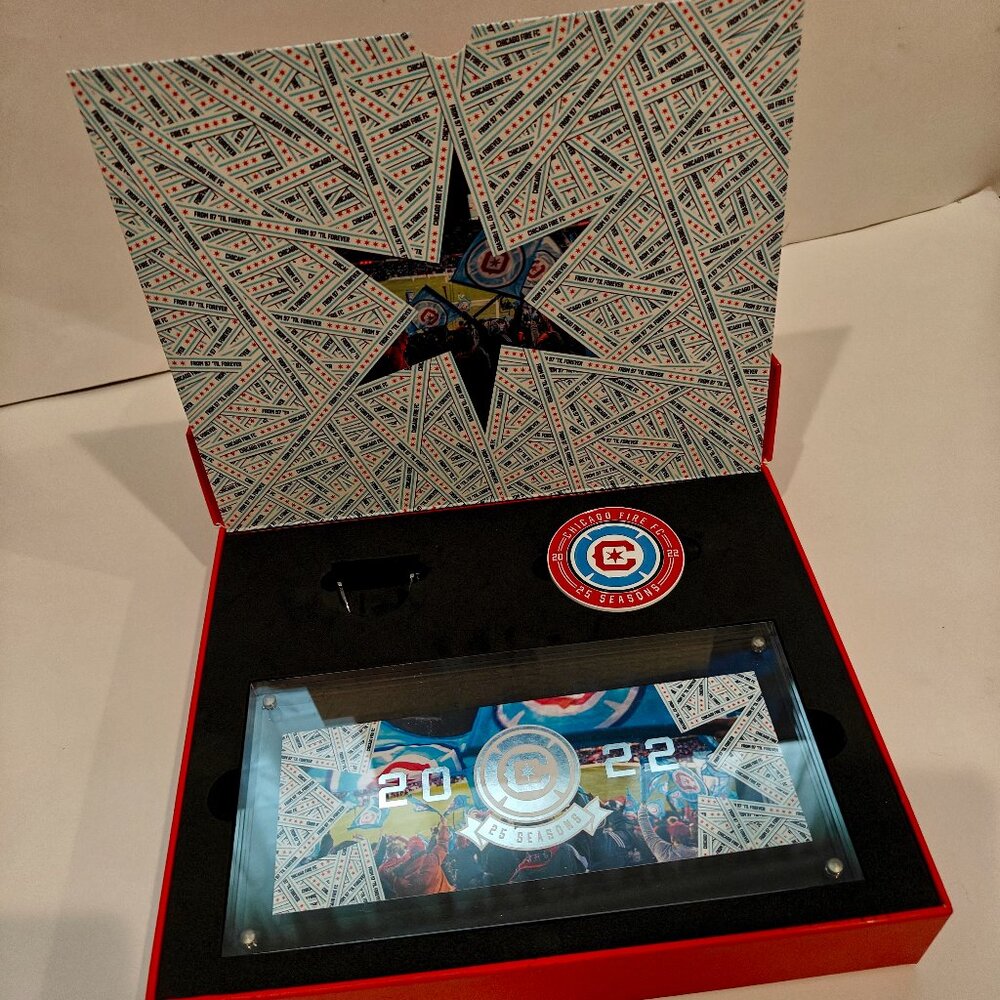 Chicago Fire 25th Anniversary Gift Commemorate Box 2022 Season Ticket Holders